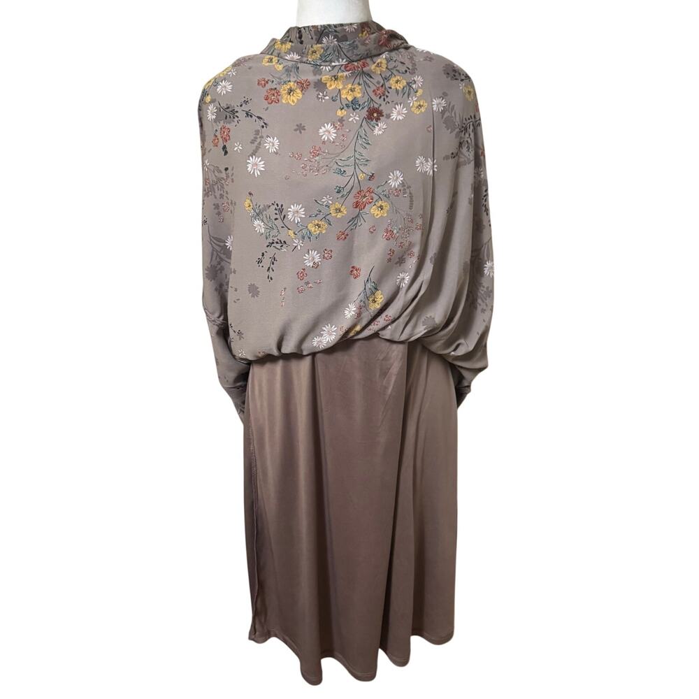 Maurices Floral Ruched Long Sleeve Dress Size XL - Picture 6 of 11